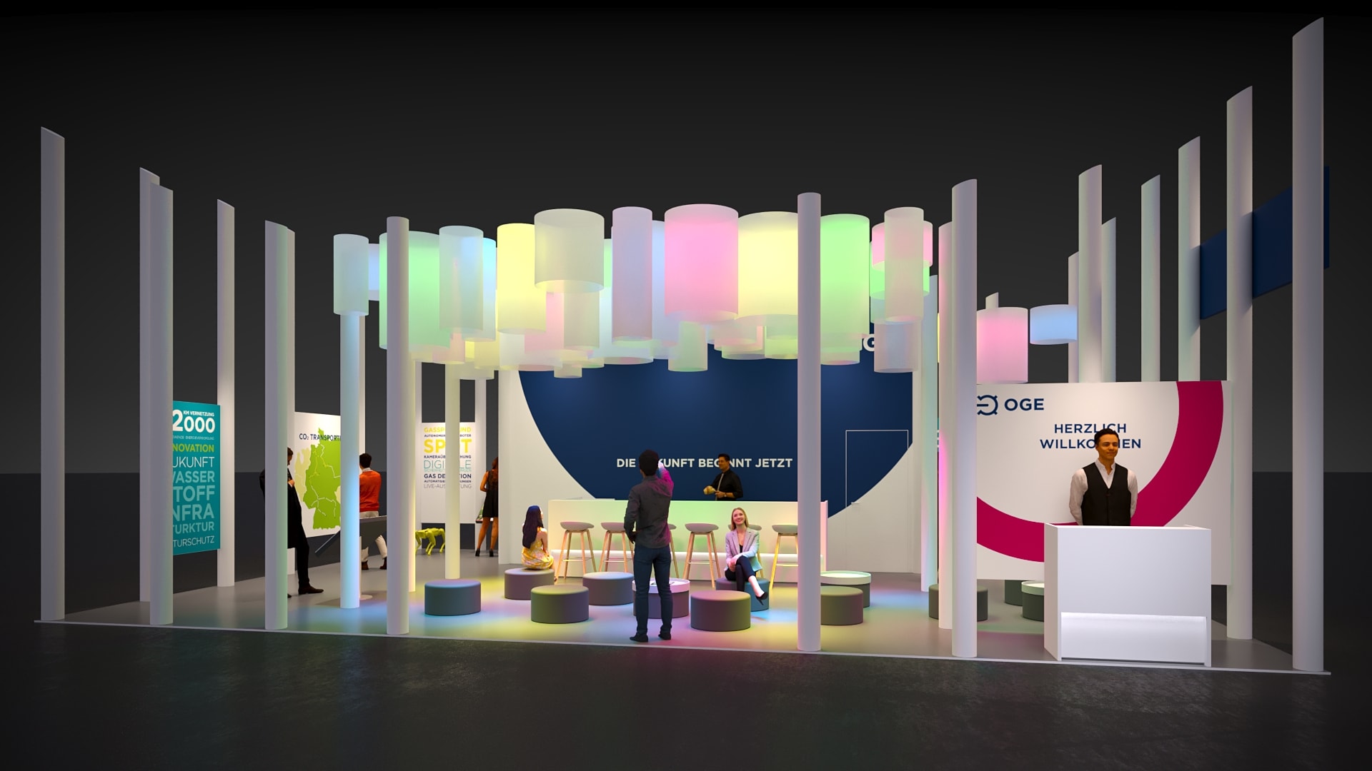 OGE Pavilion GatWat23 Colored Lantern Zone